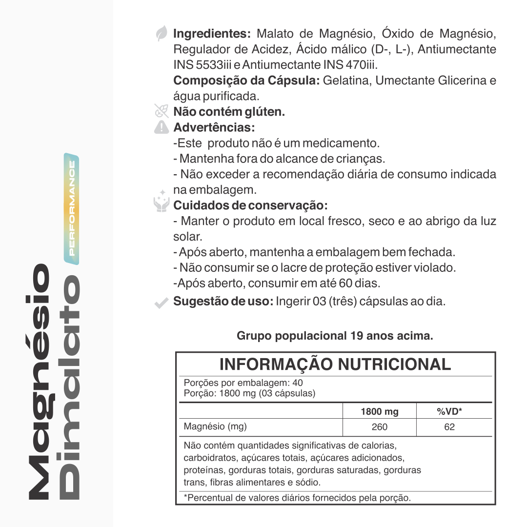 Magnésio Dimalato Kyron 500mg 120 Caps