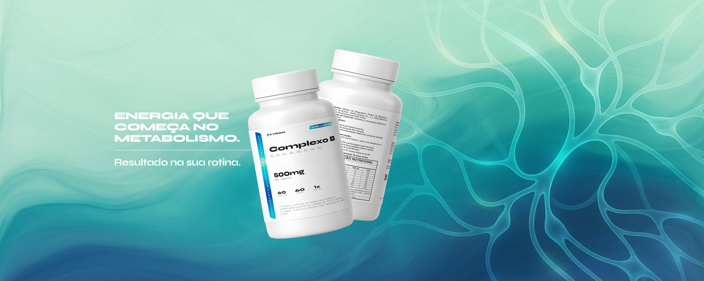 Complexo B Kyron 500mg (B1, B2, B3, B5, B6, B7, B9, B12)