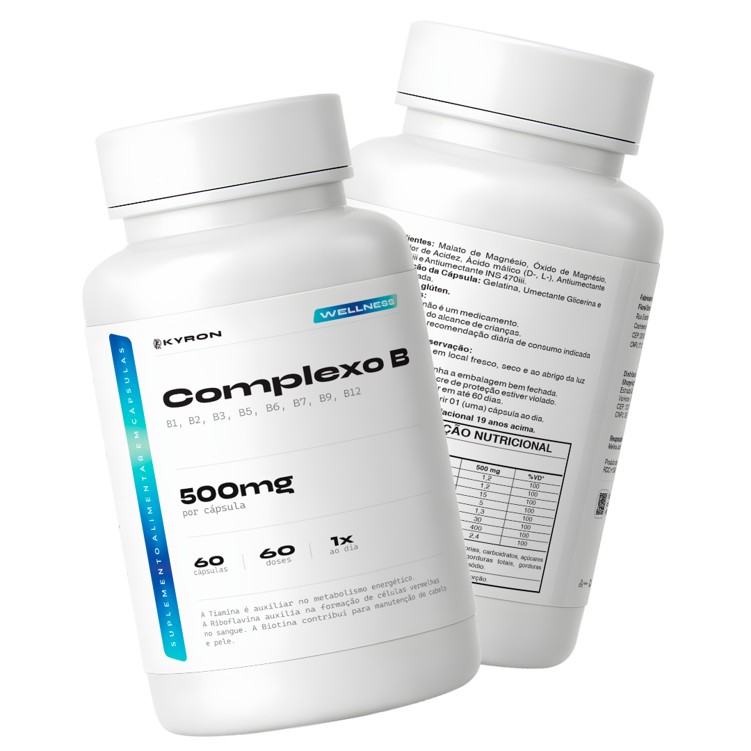 Complexo B Kyron 500mg (B1, B2, B3, B5, B6, B7, B9, B12)