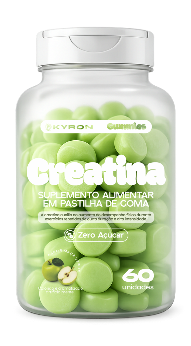 Creatina em Goma Zero Açúcar  60 unidades Kyron