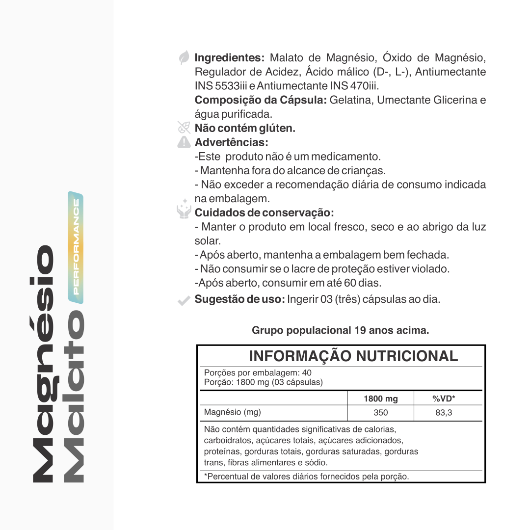 Magnésio Malato Kyron 600mg 120 Caps