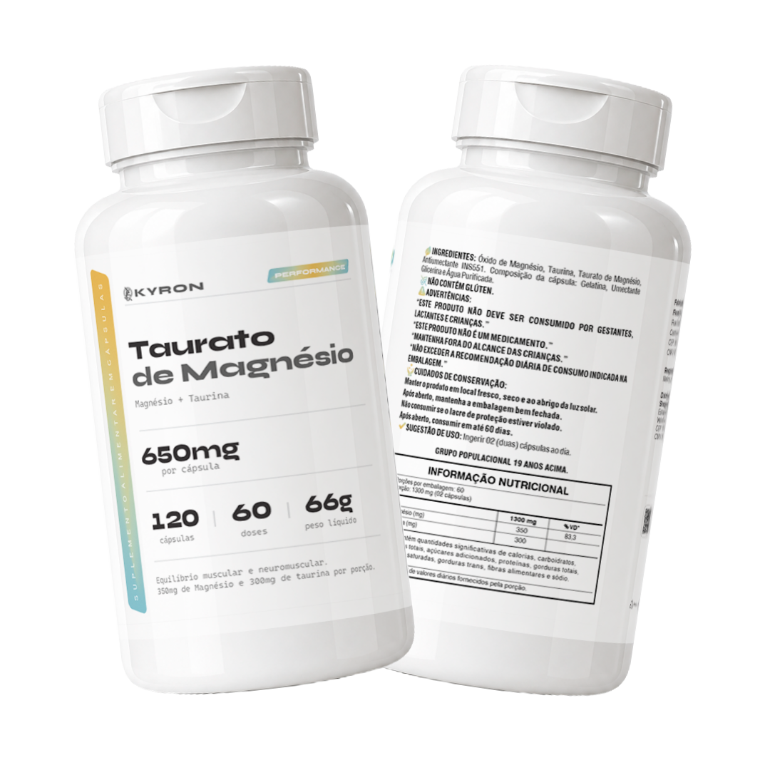 Taurato de Magnésio Kyron 650mg 120 Caps