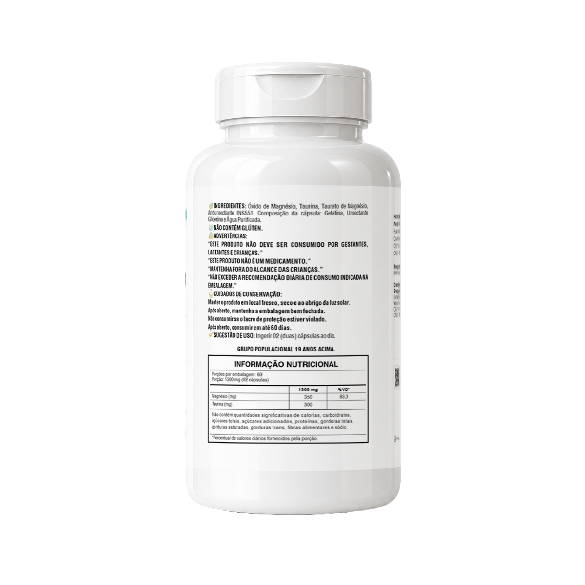 Taurato de Magnésio Kyron 650mg 120 Caps