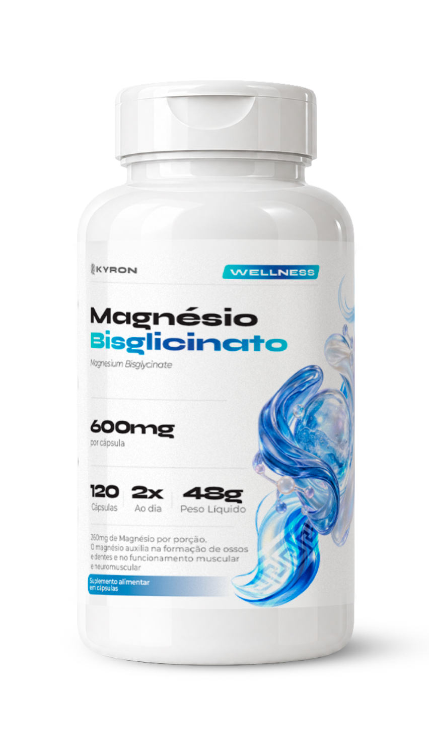 Magnésio Bisglicinato Kyron 600mg 120 Caps