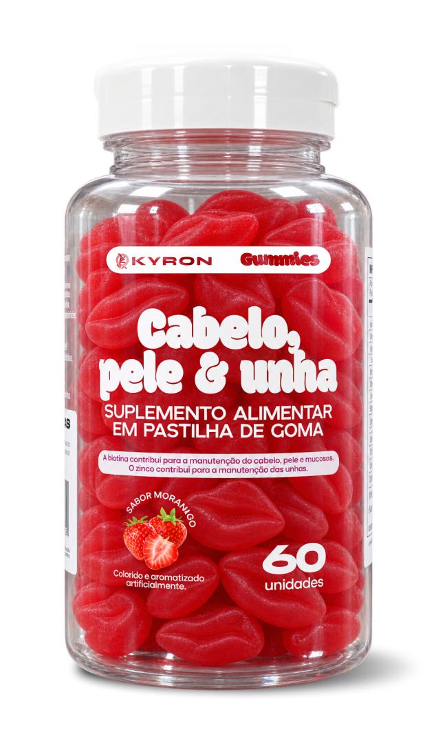 Cabelo, Pele & Unha em Goma Kyron 60 unidades