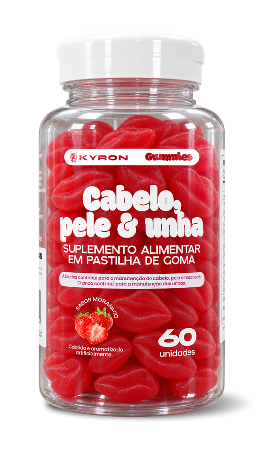 Cabelo, Pele & Unha em Goma Kyron 60 unidades