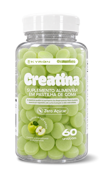 Creatina em Goma Zero Açúcar  60 unidades Kyron