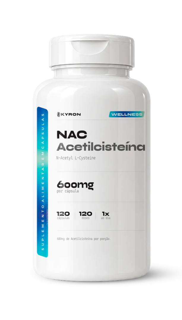 NAC Acetilcisteína Kyron 600mg 120 Caps