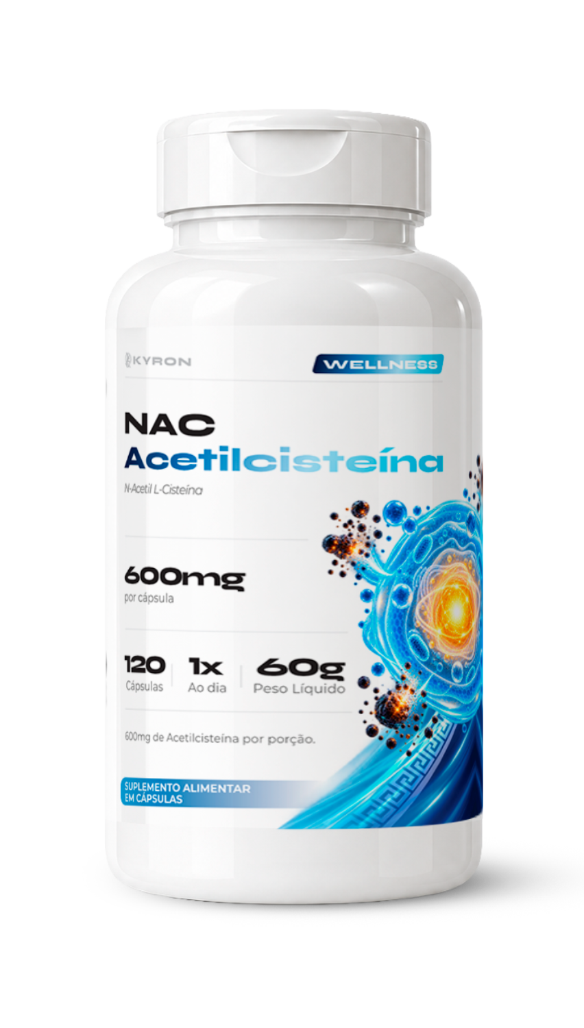 NAC Acetilcisteína Kyron 600mg 120 Caps