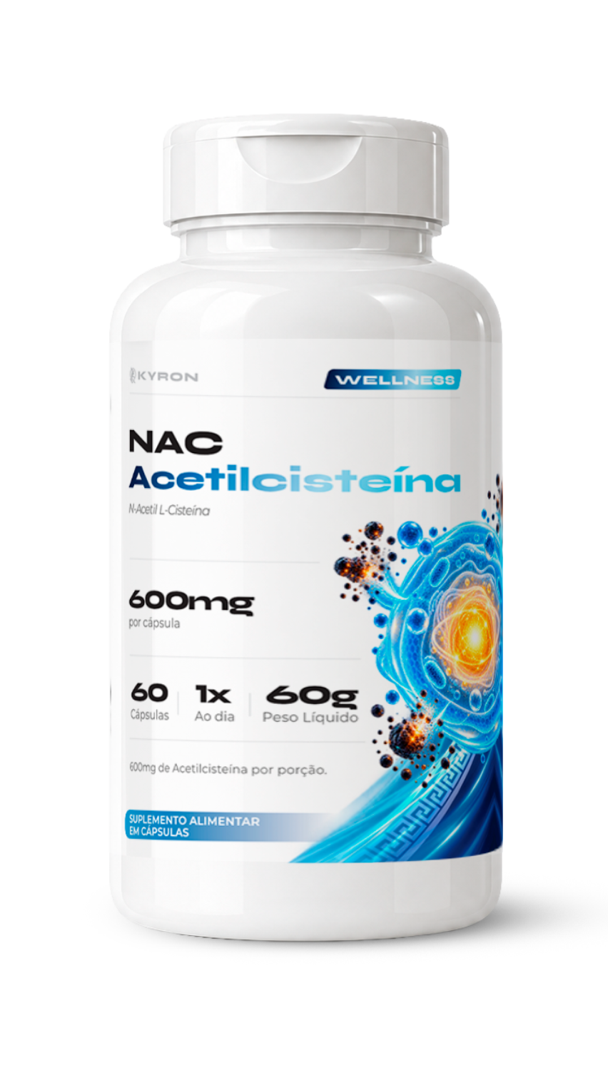 NAC Acetilcisteína Kyron 600mg 60 Caps