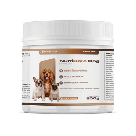 Nutricore Dog Kyron 500g - Suplemento completo para digestão, articulações e pelagem
