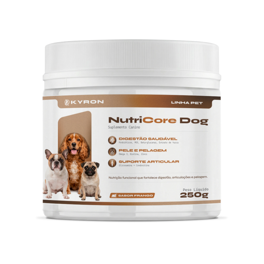 Nutricore Dog Kyron 250g - Suplemento completo para digestão, articulações e pelagem