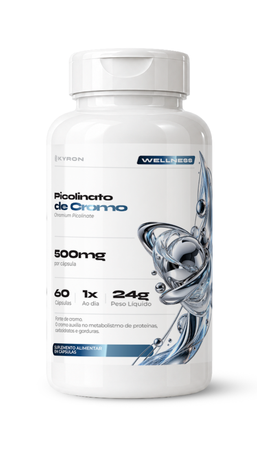 Picolinato de Cromo 500mg 60 Cápsulas