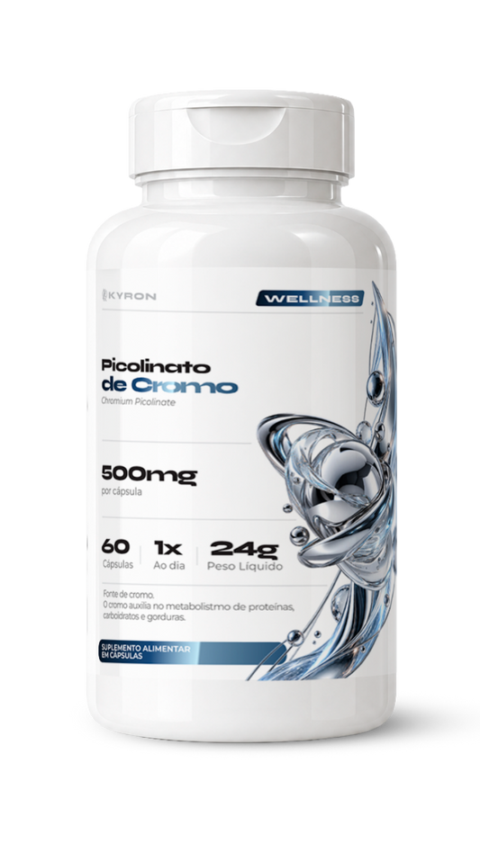 Picolinato de Cromo 500mg 60 Cápsulas