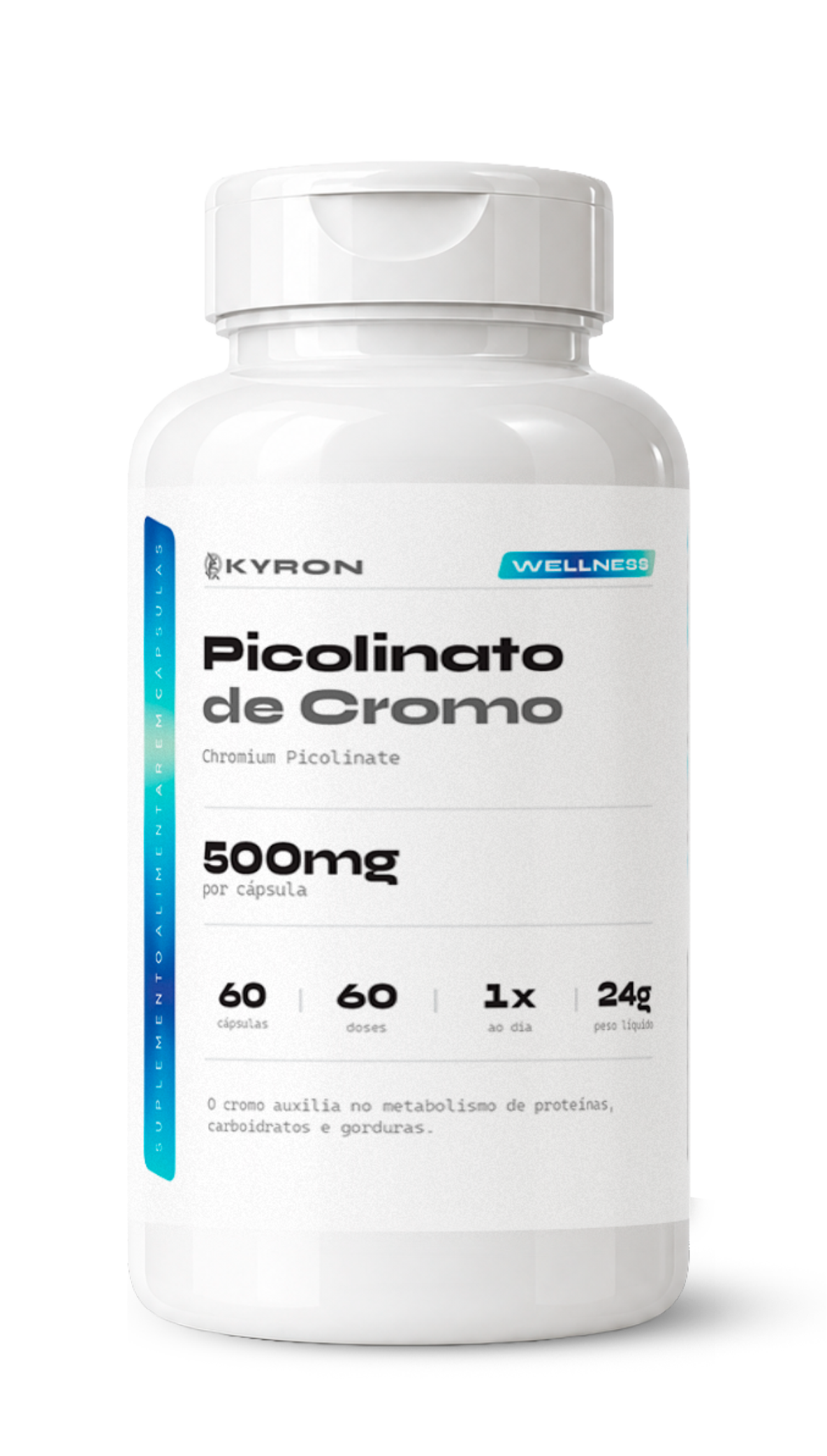Picolinato de Cromo 500mg 60 Cápsulas