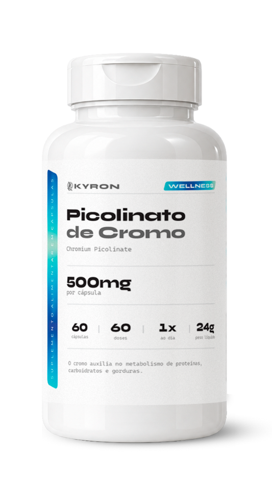 Picolinato de Cromo 500mg 60 Cápsulas