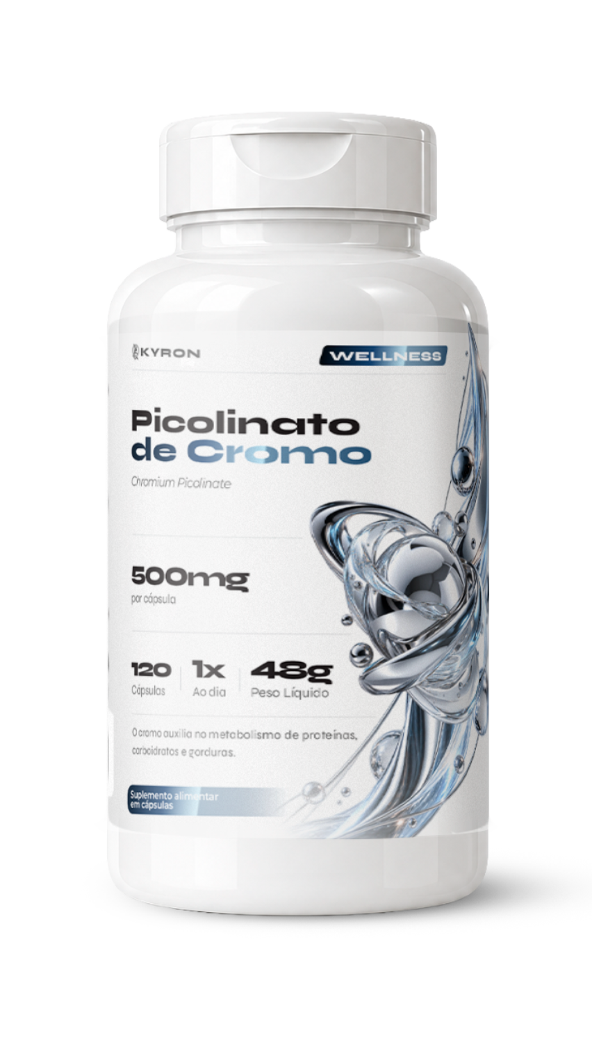 Picolinato de Cromo 500mg 120 Cápsulas