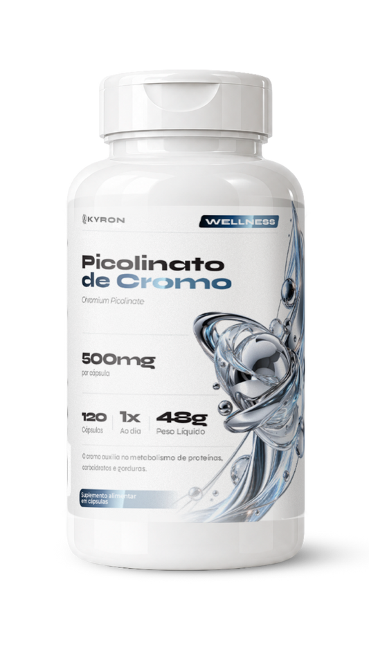Picolinato de Cromo 500mg 120 Cápsulas